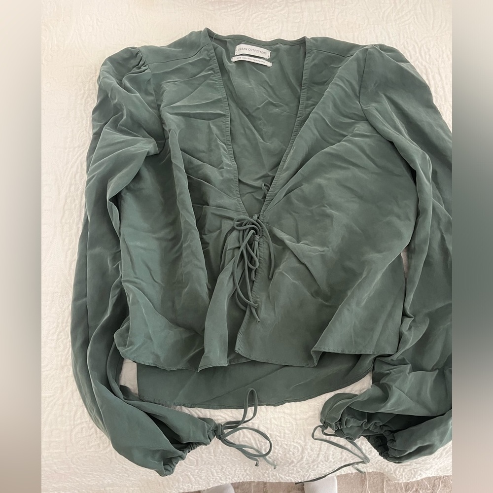 Urban outfitters tie front crop top